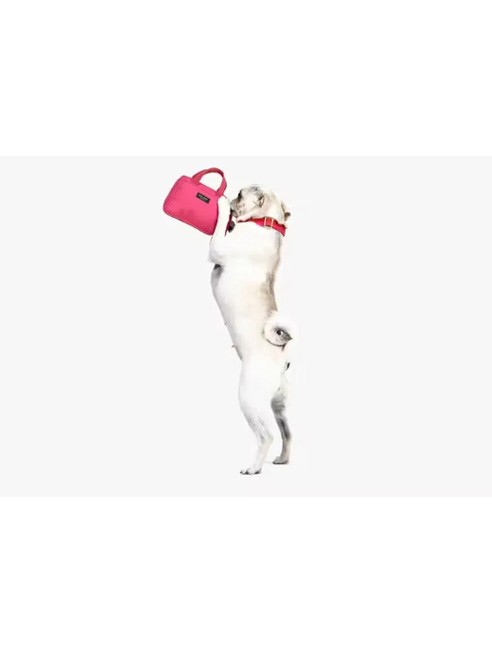 Kate Spade New York Mini Pink Handbag Dog Chew Toy Designer Purse for Pets, NEW